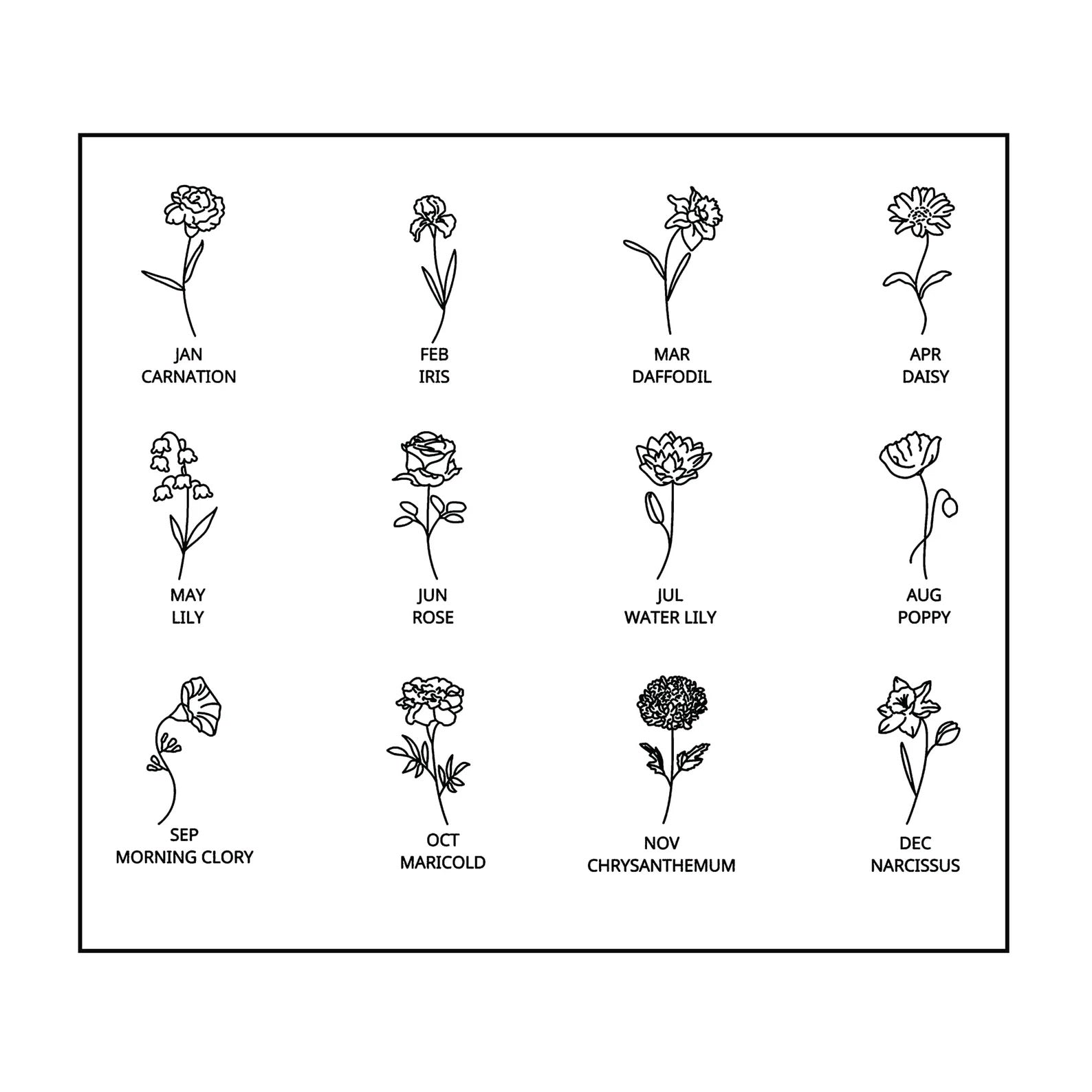 Boltiesd™ Birth Month Flower Necklace - Boltiesd™