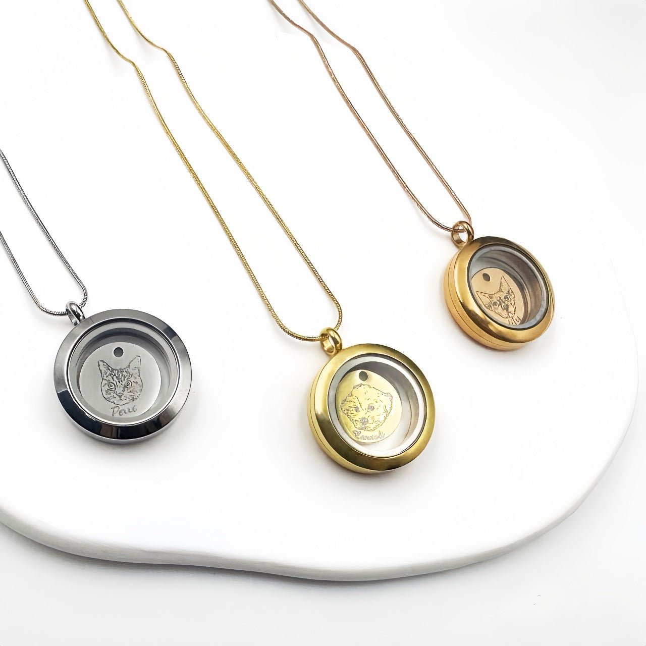 Boltiesd™ Custom Pet Necklace with Glass Round Box - Boltiesd™