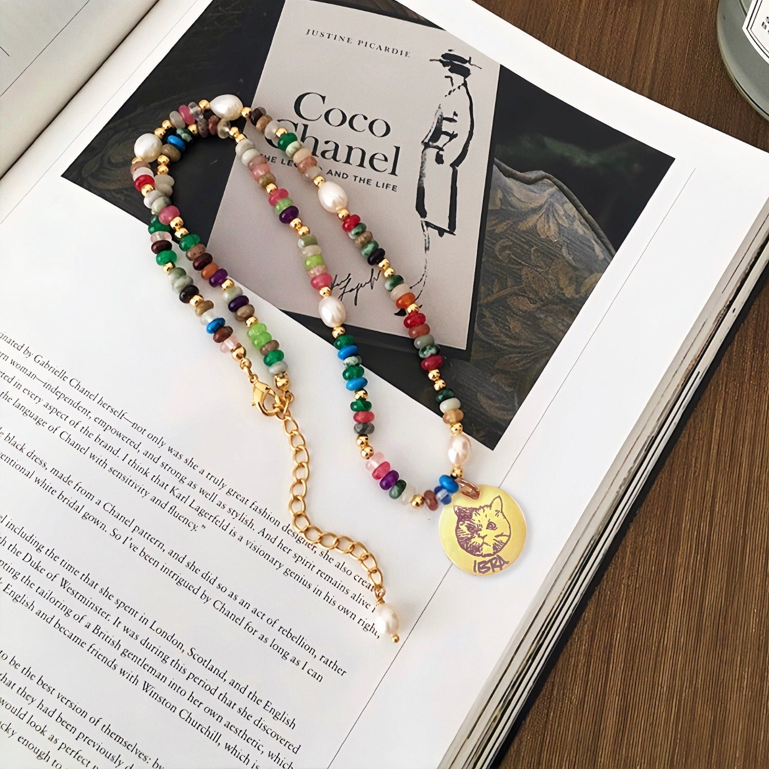 Boltiesd™ Custom Pet Necklace With Natural Stones And Pearls - Boltiesd™