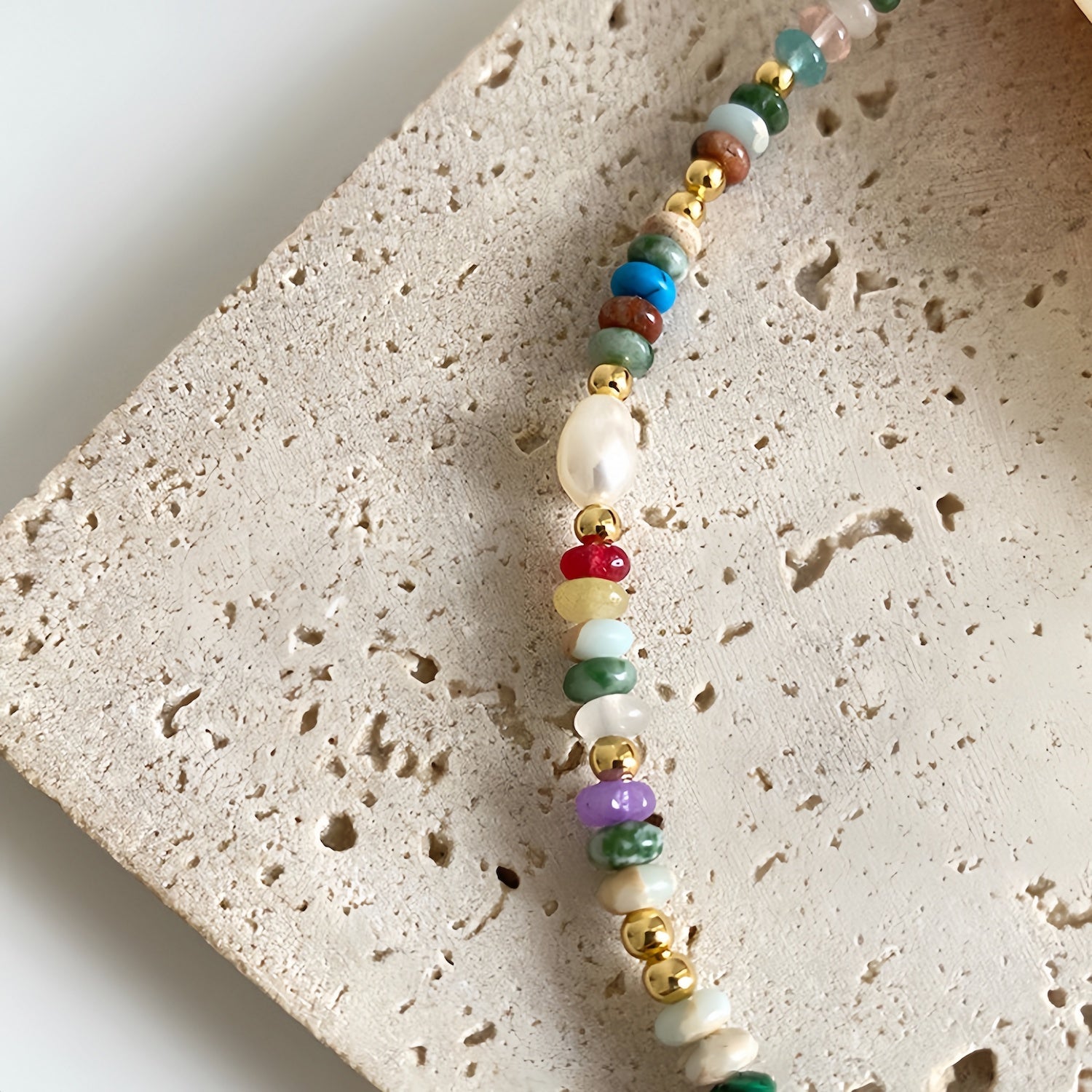 Boltiesd™ Custom Pet Necklace With Natural Stones And Pearls - Boltiesd™