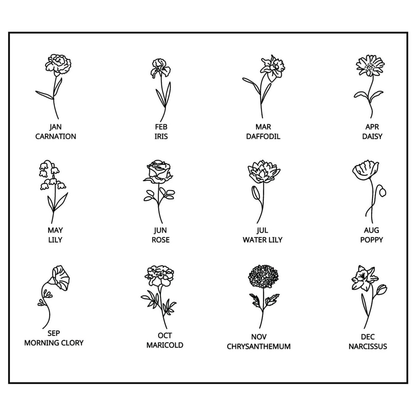 Boltiesd™ Flower Name Necklace With Stone - Boltiesd™