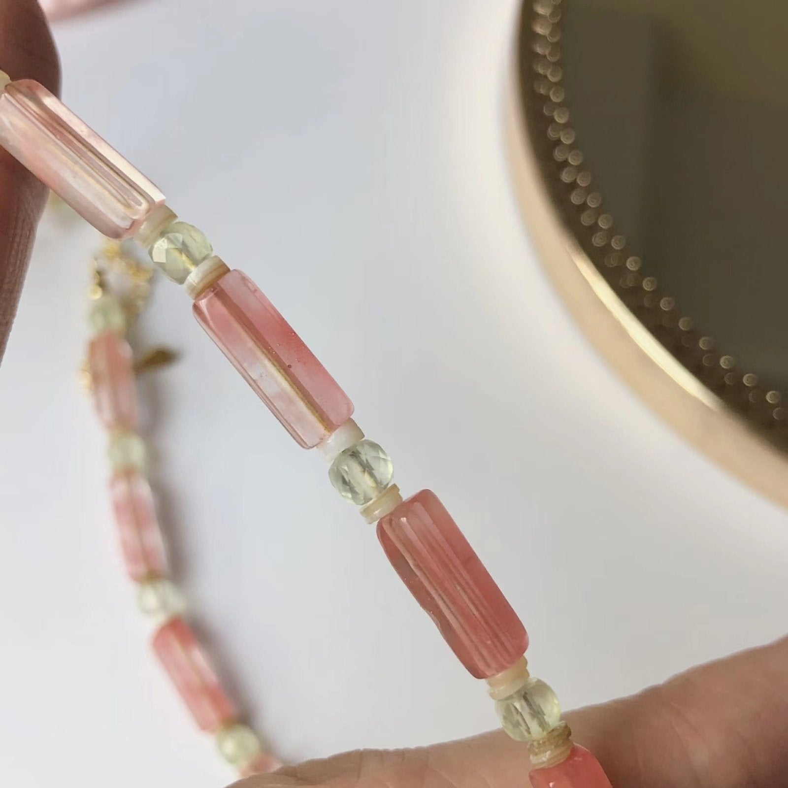 Boltiesd™ Natural Stone Necklace With Fresh Watermelon Boing Boing Ethnic Style - Boltiesd™