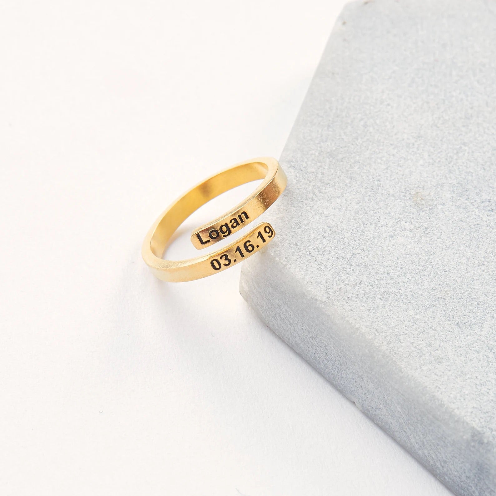 Boltiesd™ Wrap Name Ring in Sterling Silver