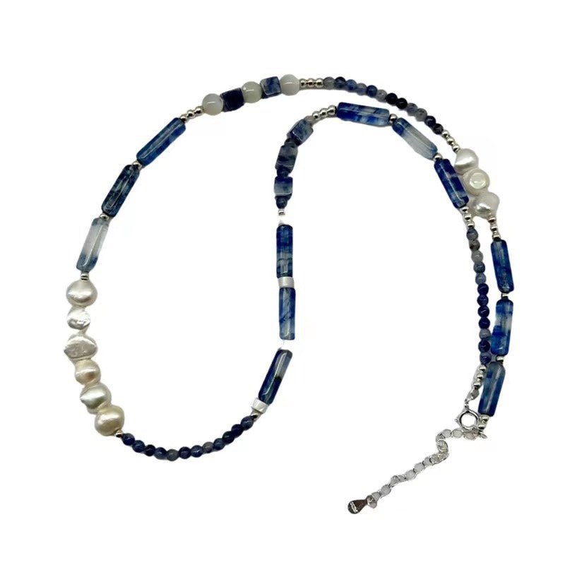 Boltiesd™ Blue Stone And Natural Pearl Necklace - Boltiesd™