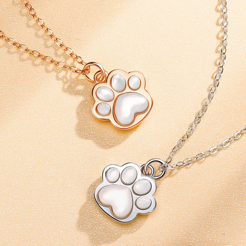 Sterling Silver Cz Dog Paw Print Heart Necklace for Women Ginger Lyne  Collection - Walmart.com