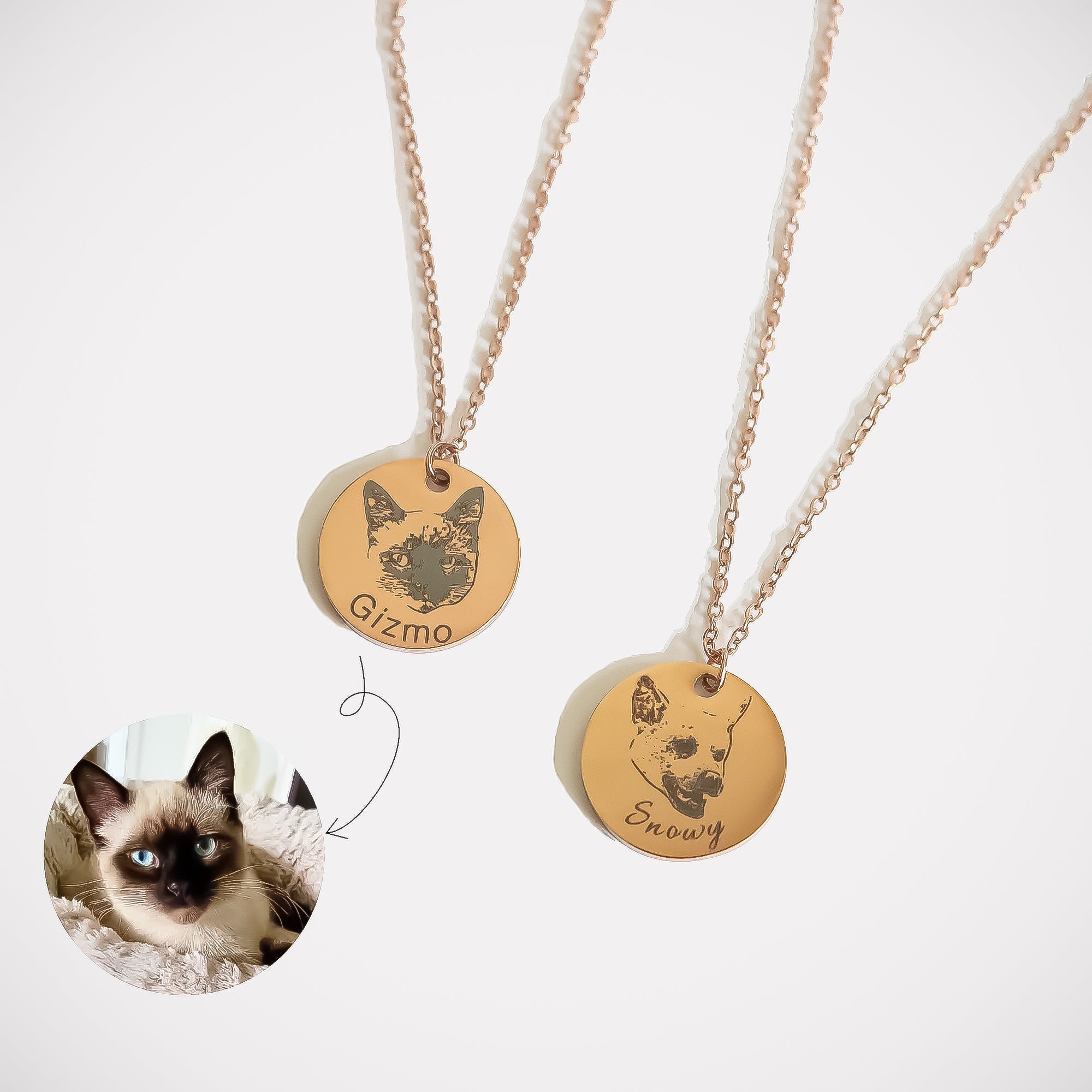 Boltiesd™ Pet Portrait Name Necklace - Boltiesd™